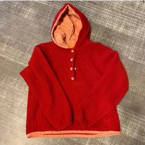 Outdoor Voices red mega fleece hoodie XS